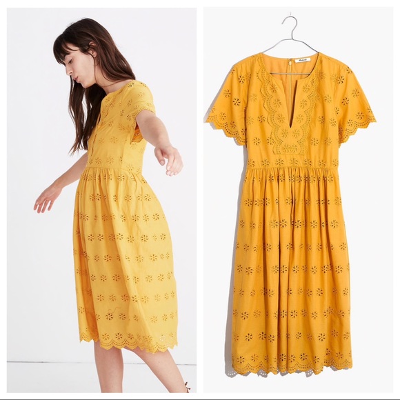 HP🧚🏼 Scalloped Eyelet Midi Dress - Picture 6 of 7